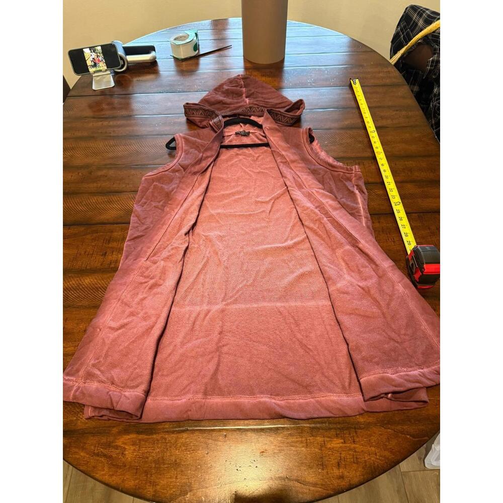 Pol - Open Front Boho Style Jacket with a Hoodie, Size Medium - Picture 6 of 9
